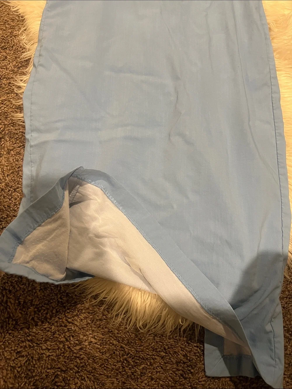 Zara Sky Blue Strapless Midi Dress with Removable Halter